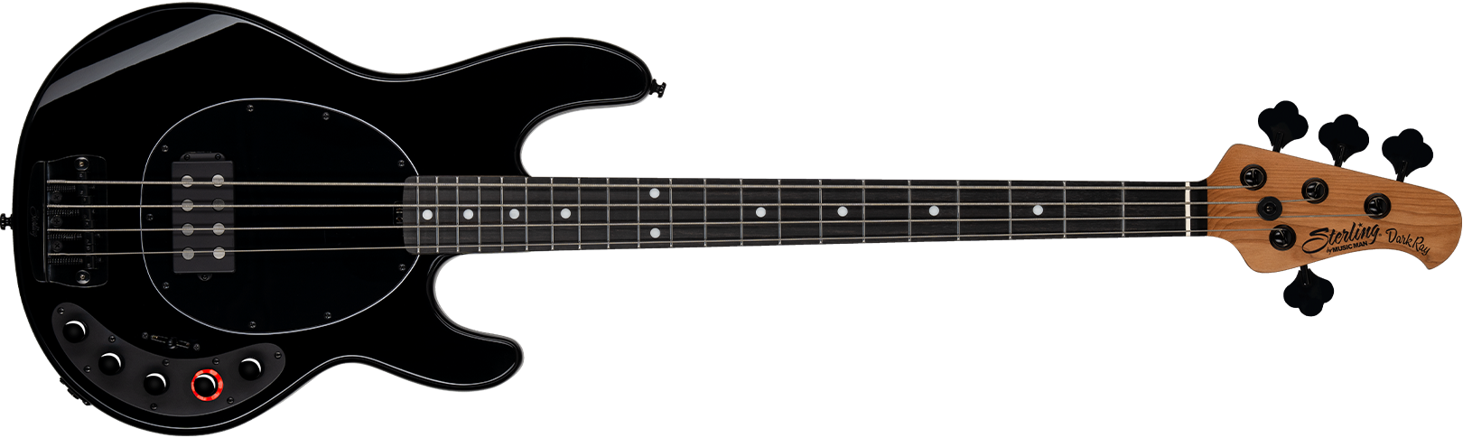 Front details of the DarkRay bass in black